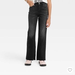 Girls Art Class High Rise Dad Jeans Black Wash size 10